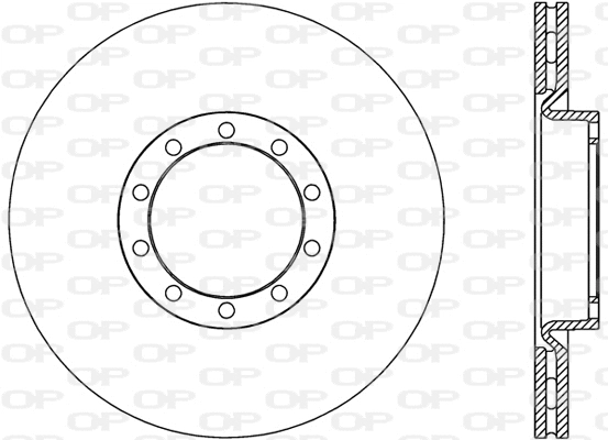 BDA2806.20 OPEN PARTS Тормозной диск (фото 1)