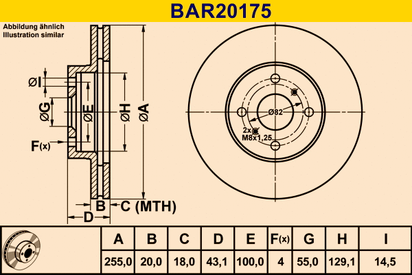 BAR20175 BARUM Тормозной диск (фото 1)