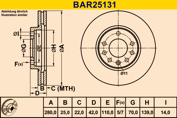 BAR25131 BARUM Тормозной диск (фото 1)