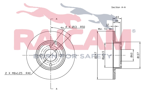 RD00603 RAICAM Тормозной диск (фото 1)
