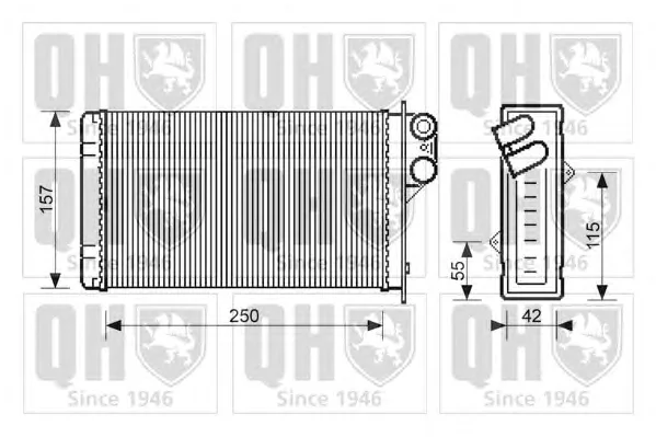 QHR2002 QUINTON HAZELL Радиатор отопителя салона (фото 1)