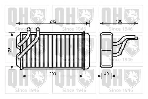 QHR2008 QUINTON HAZELL Радиатор отопителя салона (фото 1)