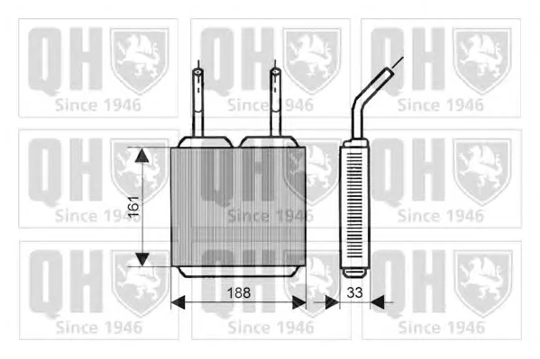 QHR2026 QUINTON HAZELL Радиатор отопителя салона (фото 1)
