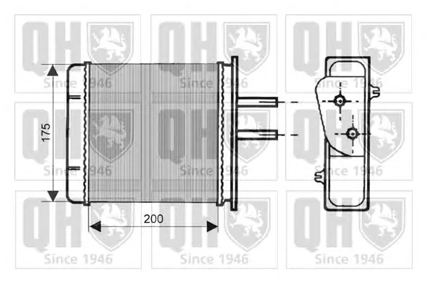 QHR2028 QUINTON HAZELL Радиатор отопителя салона (фото 1)