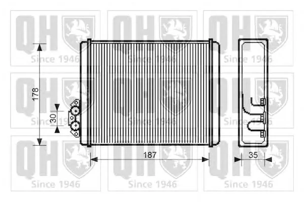 QHR2035 QUINTON HAZELL Радиатор отопителя салона (фото 1)