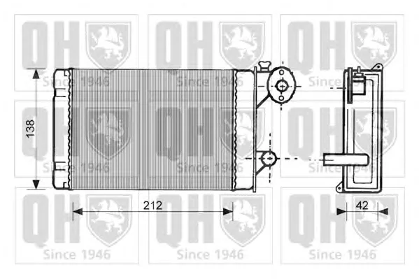 QHR2040 QUINTON HAZELL Радиатор отопителя салона (фото 1)