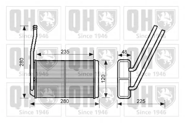 QHR2042 QUINTON HAZELL Радиатор отопителя салона (фото 1)