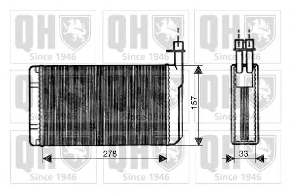QHR2055 QUINTON HAZELL Радиатор отопителя салона (фото 1)