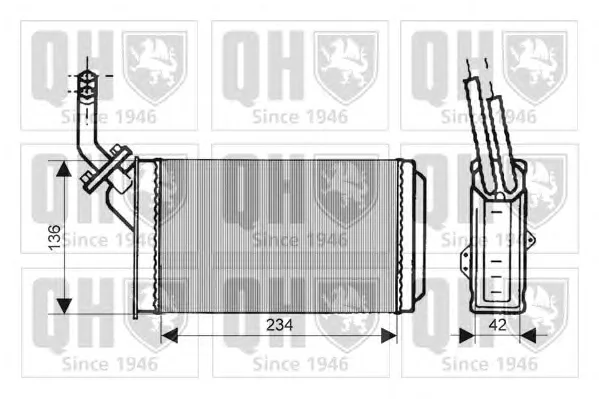 QHR2060 QUINTON HAZELL Радиатор отопителя салона (фото 1)