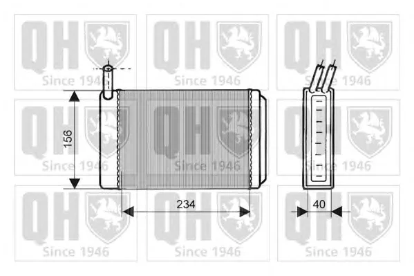 QHR2073 QUINTON HAZELL Радиатор отопителя салона (фото 1)