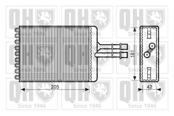 QHR2100 QUINTON HAZELL Радиатор отопителя салона (фото 1)