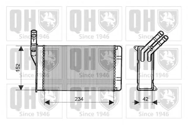 QHR2102 QUINTON HAZELL Радиатор отопителя салона (фото 1)