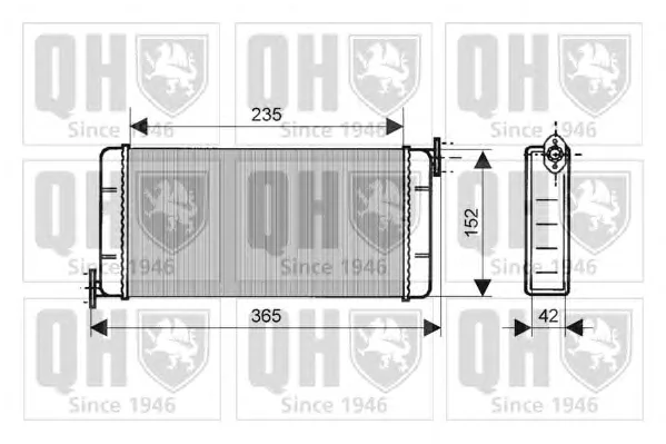 QHR2114 QUINTON HAZELL Радиатор отопителя салона (фото 1)