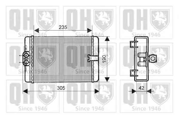 QHR2115 QUINTON HAZELL Радиатор отопителя салона (фото 1)