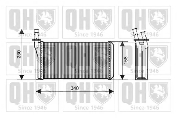 QHR2153 QUINTON HAZELL Радиатор отопителя салона (фото 1)