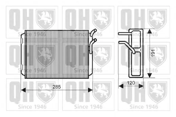 QHR2154 QUINTON HAZELL Радиатор отопителя салона (фото 1)