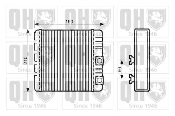 QHR2157 QUINTON HAZELL Радиатор отопителя салона (фото 1)
