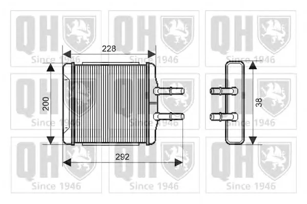 QHR2159 QUINTON HAZELL Радиатор отопителя салона (фото 1)