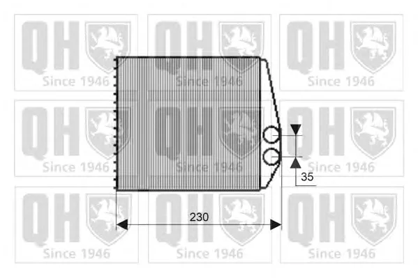 QHR2195 QUINTON HAZELL Радиатор отопителя салона (фото 1)