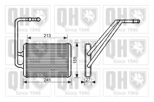 QHR2205 QUINTON HAZELL Радиатор отопителя салона (фото 1)