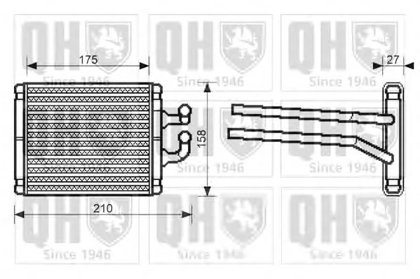QHR2209 QUINTON HAZELL Радиатор отопителя салона (фото 1)