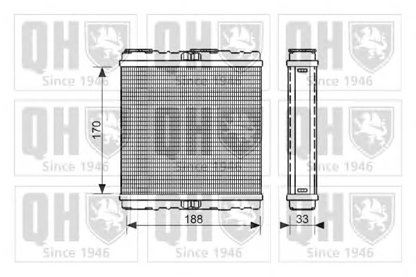 QHR2226 QUINTON HAZELL Радиатор отопителя салона (фото 1)