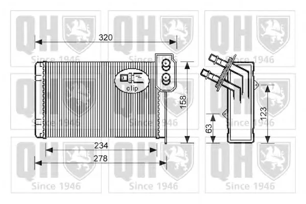 QHR2230 QUINTON HAZELL Радиатор отопителя салона (фото 1)