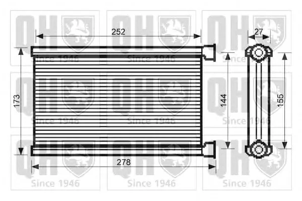 QHR2234 QUINTON HAZELL Радиатор отопителя салона (фото 1)