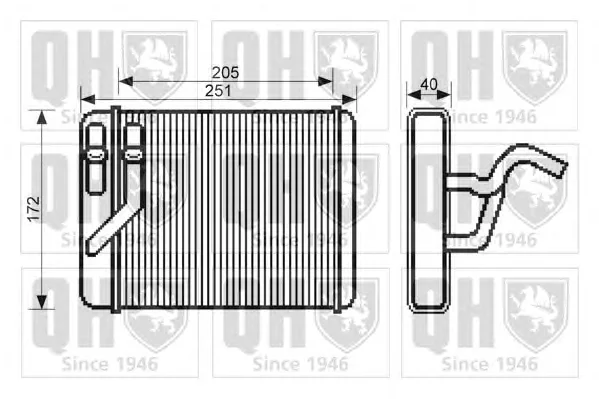 QHR2243 QUINTON HAZELL Радиатор отопителя салона (фото 1)