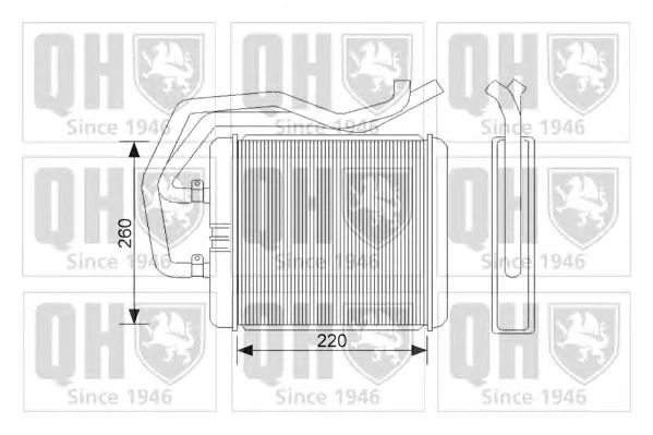 QHR2245 QUINTON HAZELL Радиатор отопителя салона (фото 1)