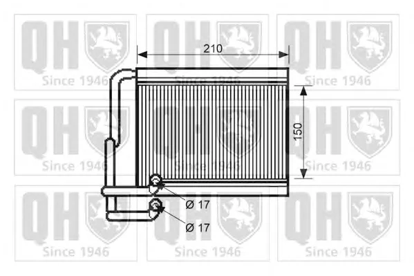 QHR2249 QUINTON HAZELL Радиатор отопителя салона (фото 1)