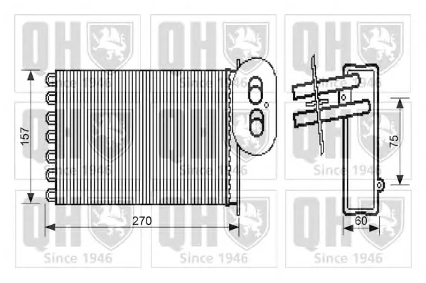 QHR2279 QUINTON HAZELL Радиатор отопителя салона (фото 1)
