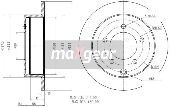 19-2389MAX MAXGEAR Тормозной диск (фото 1)