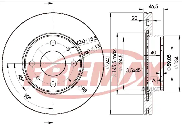 BD-0178 FREMAX Тормозной диск (фото 2)