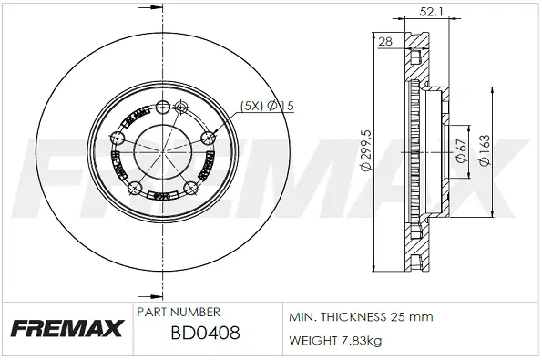 BD-0408 FREMAX Тормозной диск (фото 2)