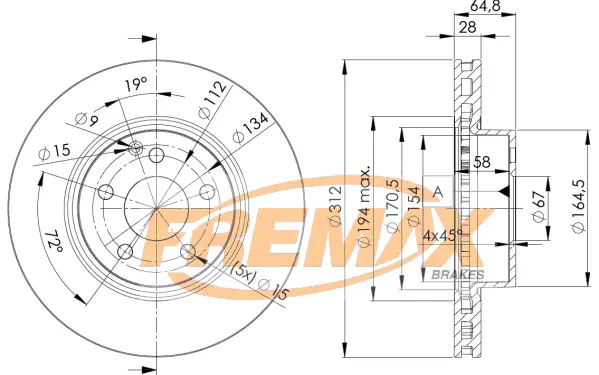 BD-0414 FREMAX Тормозной диск (фото 2)