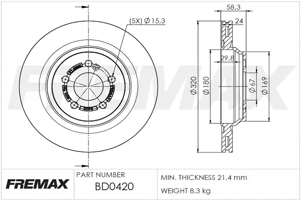 BD-0420 FREMAX Тормозной диск (фото 1)