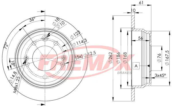 BD-0581 FREMAX Тормозной диск (фото 2)