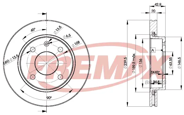 BD-1064 FREMAX Тормозной диск (фото 2)