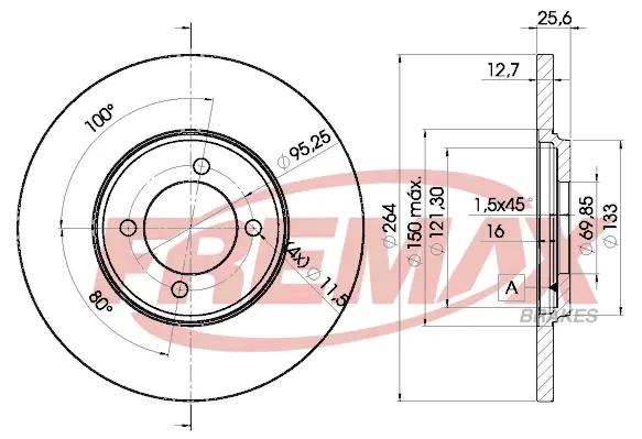 BD-1505 FREMAX Тормозной диск (фото 2)