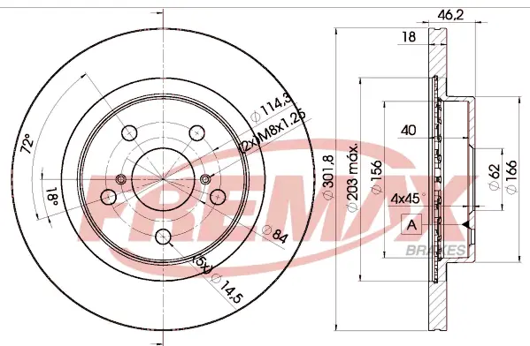 BD-2010 FREMAX Тормозной диск (фото 2)