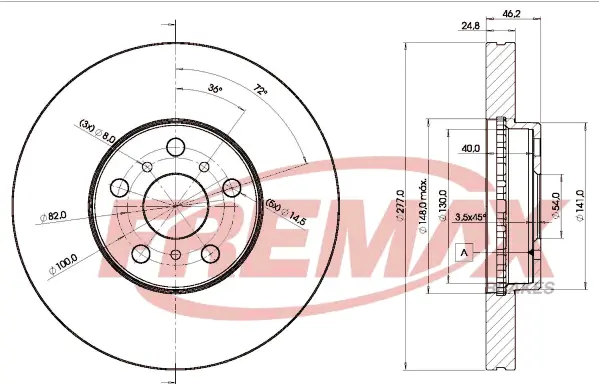 BD-2039 FREMAX Тормозной диск (фото 2)