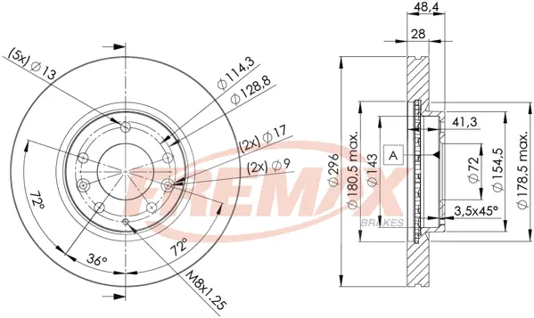 BD-2063 FREMAX Тормозной диск (фото 1)