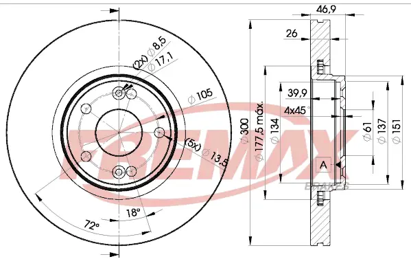 BD-2235 FREMAX Тормозной диск (фото 2)