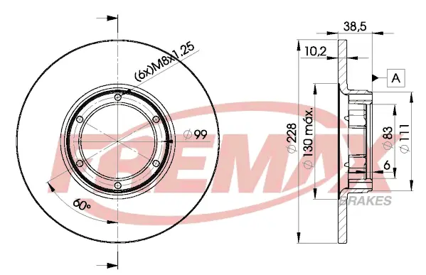 BD-2500 FREMAX Тормозной диск (фото 2)