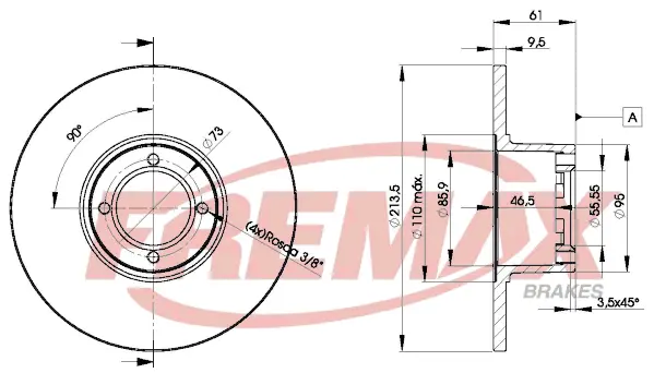 BD-2612 FREMAX Тормозной диск (фото 2)