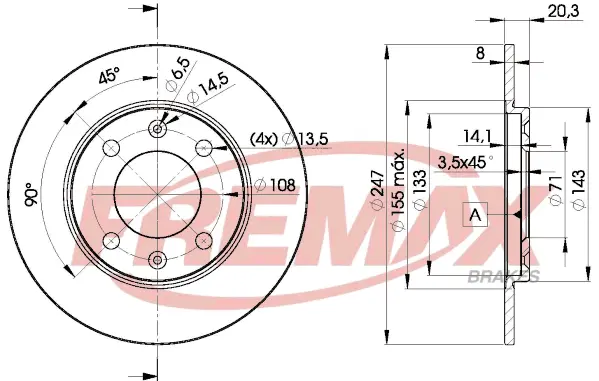 BD-4699 FREMAX Тормозной диск (фото 2)