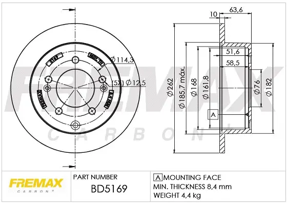 BD-5169 FREMAX Тормозной диск (фото 1)