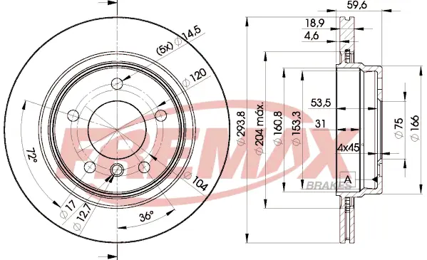 BD-5563 FREMAX Тормозной диск (фото 2)