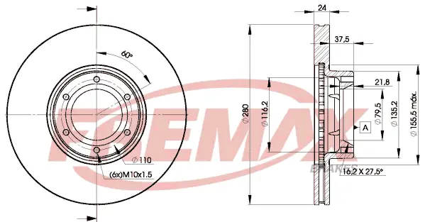 BD-6847 FREMAX Тормозной диск (фото 2)